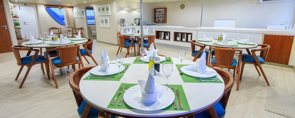 Galapagos Cruise Tip Top V Catamaran Main Deck Dining Area